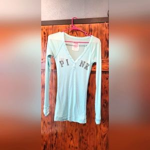 Pink long sleeve casual tee